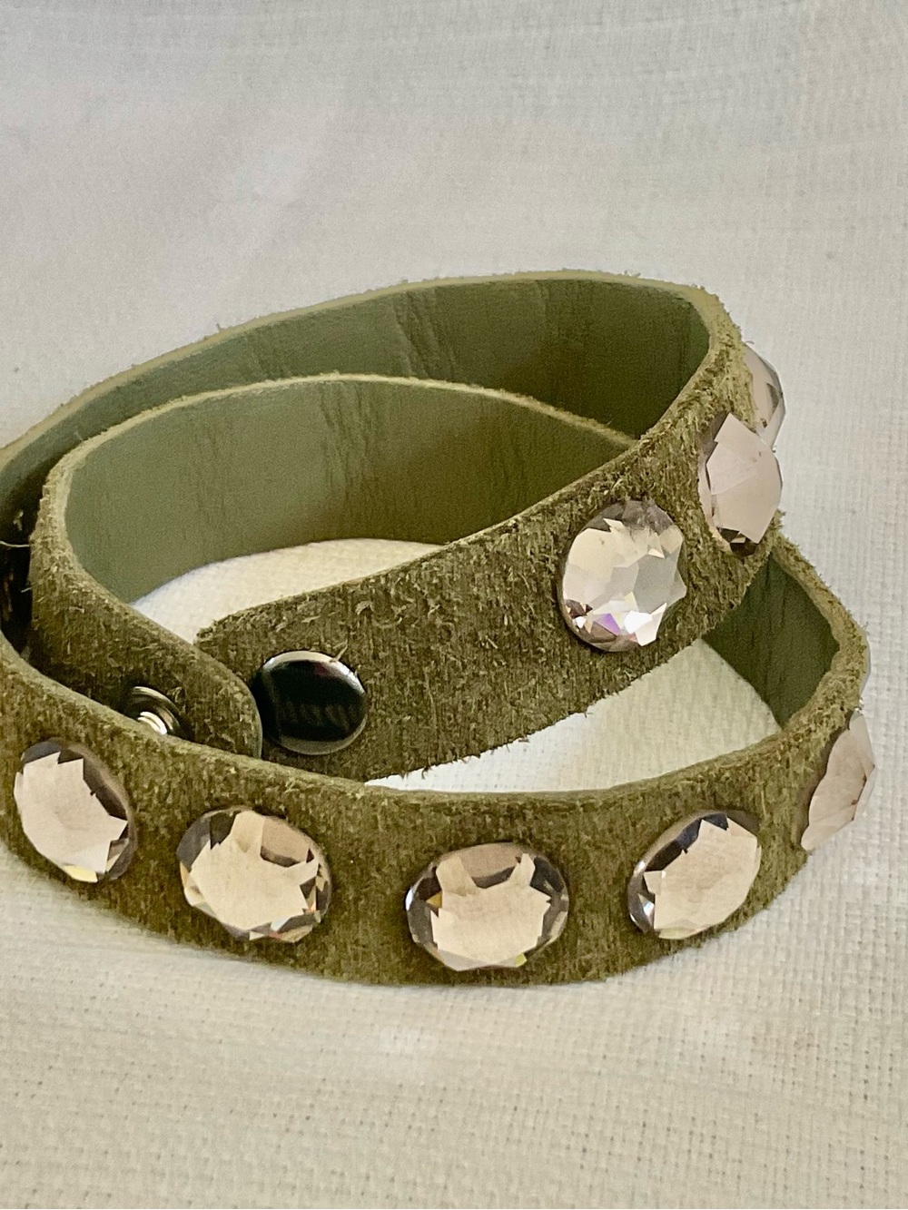 PEDRO GARCIA Swarovski and Suede Wrap Bracelet/Choker - Picture 14 of 14
